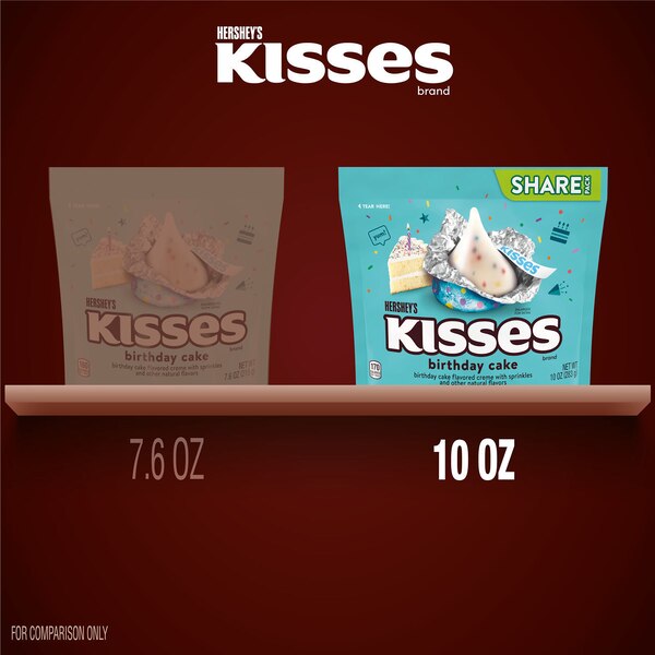 Hershey's Kisses Birthday Cake Flavored Candy, 10 oz