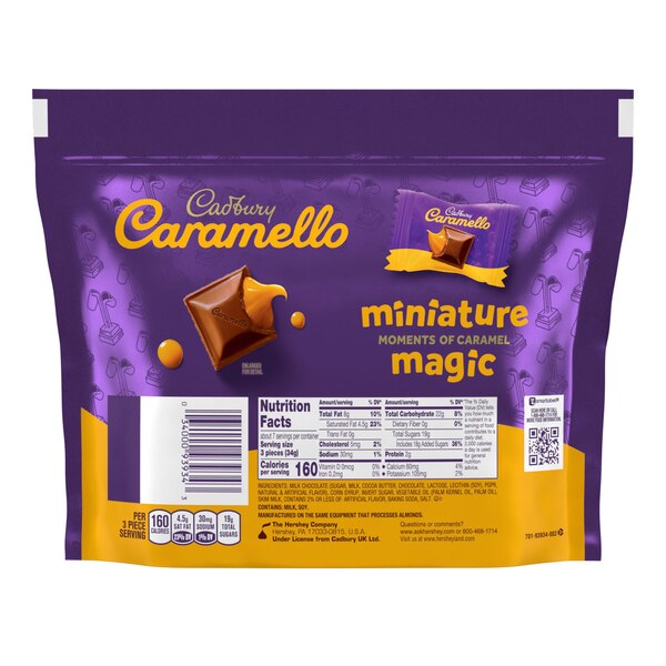 Cadbury Carmello Miniatures Milk Chocolate and Caramel Candy Share Pack, 8 oz