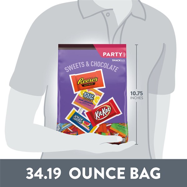 Reese's, Kit Kat And Jolly Rancher Sweets & Chocolate Assortment Snack Size Candy, 34.19 oz