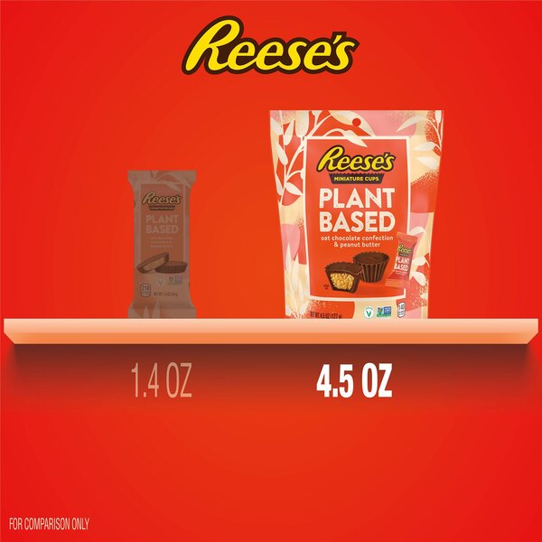 Reese's, Miniatures Plant Based Oat Chocolate Confection Peanut Butter Cups Candy, 4.5 oz