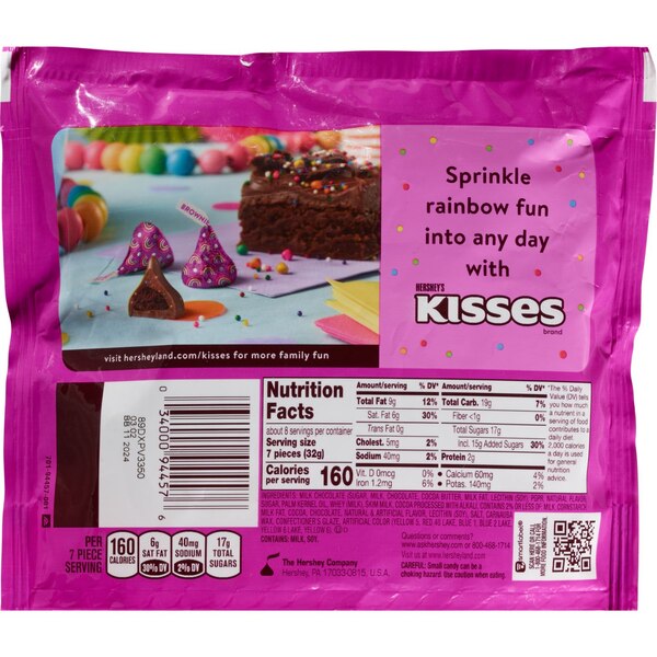 Hershey Kisses, Rainbow Brownie, 9 oz