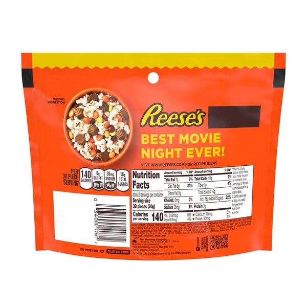 Reese's Pieces Peanut Butter Candy Resealable Bag, 10.5 oz