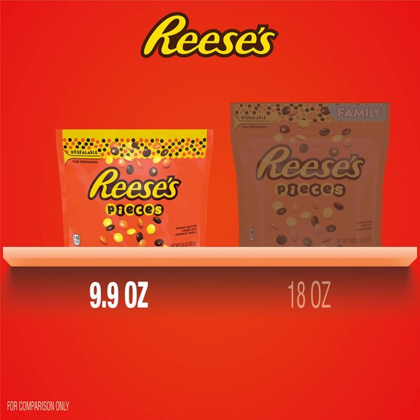 Reese's Pieces Peanut Butter Candy Resealable Bag, 10.5 oz