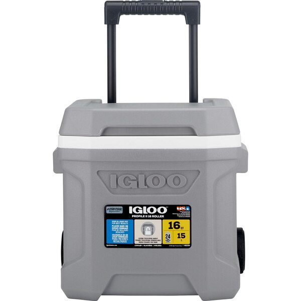 Igloo 16-Quart Profile II Roller Cooler, Gray