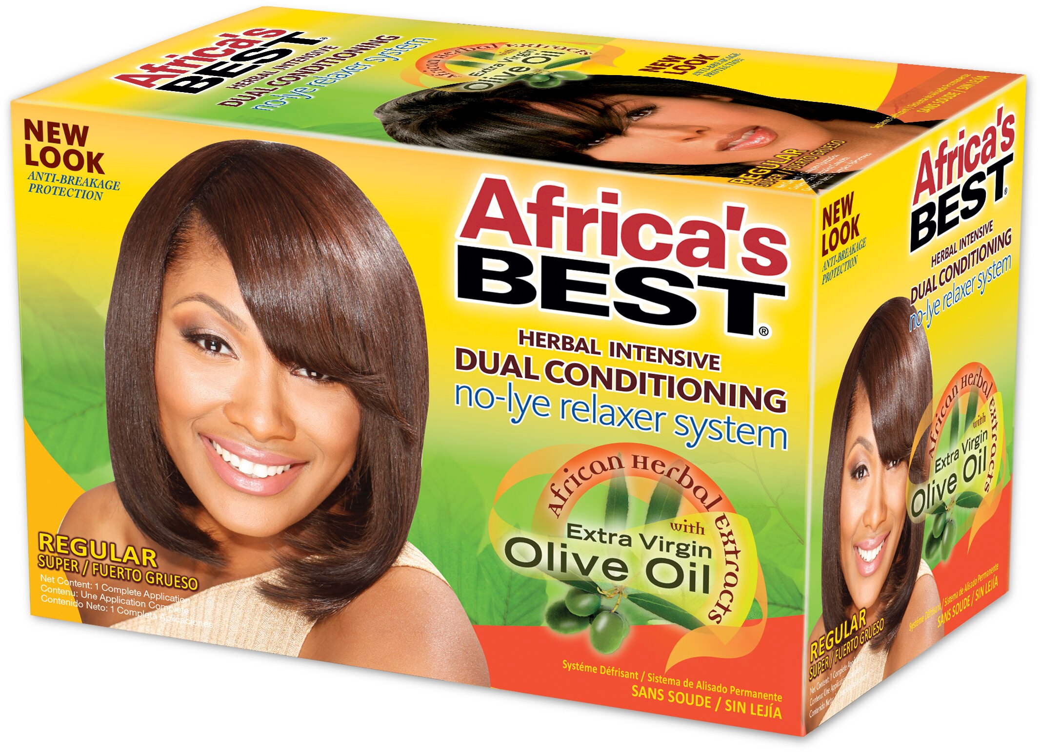 Africa's Best - Sistema dual de alisado y acondicionador sin lejía, regular