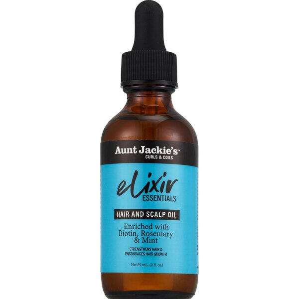 Aunt Jackie's Elixir Biotin & Rosemary Hair & Scalp Oil, 2 OZ