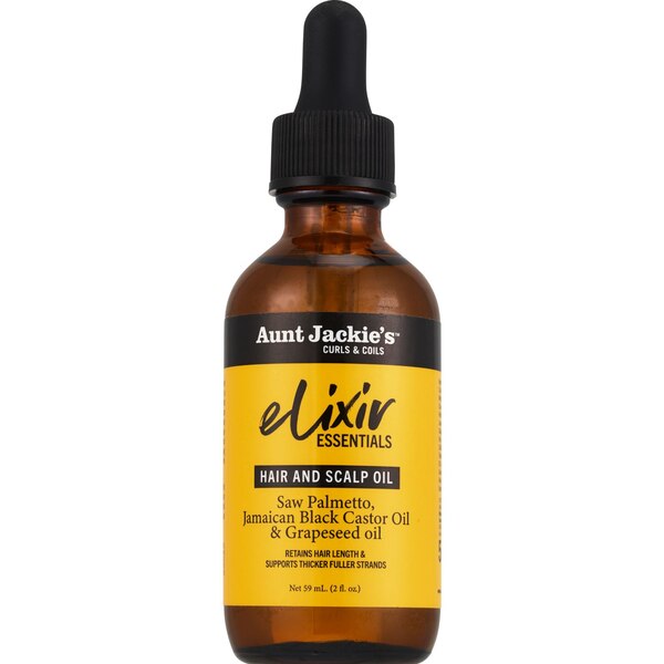 Aunt Jackie's Saw Palmetto & Jamaican Black Castor Hair & Scalp Oil, 2 OZ
