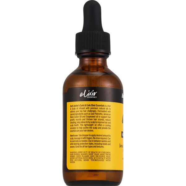 Aunt Jackie's Saw Palmetto & Jamaican Black Castor Hair & Scalp Oil, 2 OZ