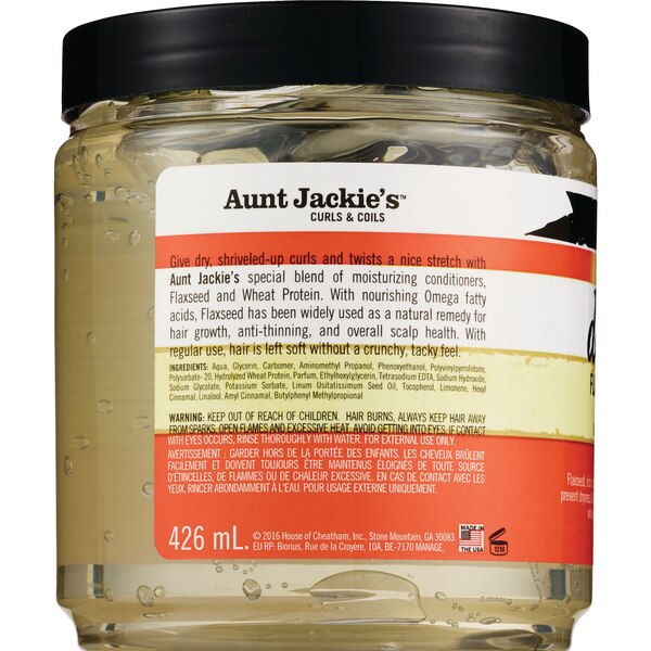 Aunt Jackie's Don't Shrink Flaxseed Elongating Curling Gel, 15 OZ