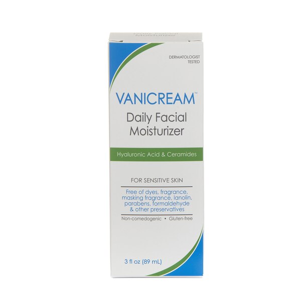 Vanicream Daily Facial Moisturizer with Hyaluronic Acid and Ceramides, 3 OZ