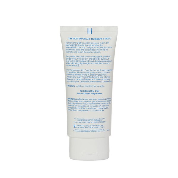 Vanicream Daily Facial Moisturizer with Hyaluronic Acid and Ceramides, 3 OZ