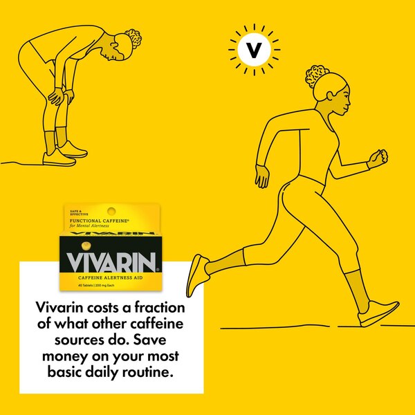 Vivarin Caffeine Alertness Aid 200 MG Tablets, 40 CT