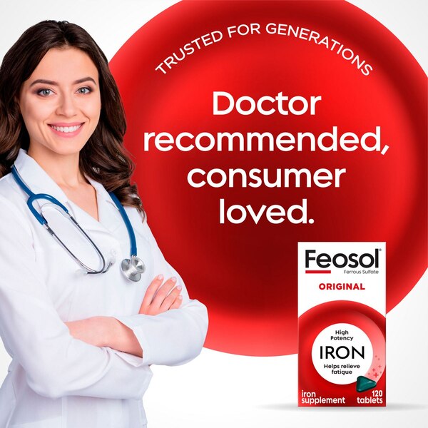 Feosol Ferrous Sulfate Iron Supplement Tablets, 120 CT