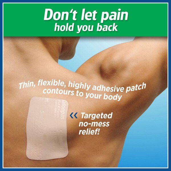 Salonpas Lidocaine Pain Relieving FLEX Patch, 7 CT