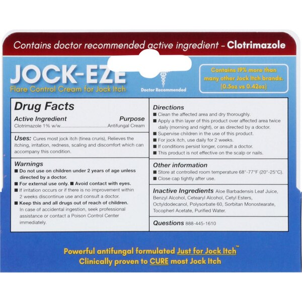 Jock-Eze Flare Control Cream, 0.5 OZ