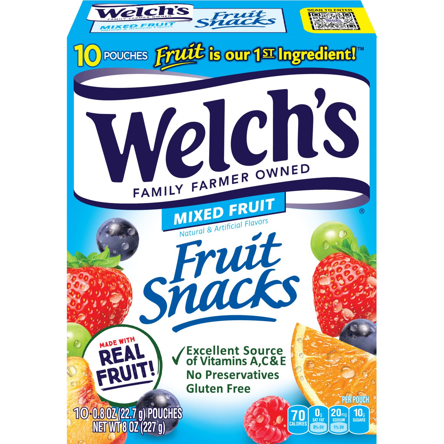 Welch's Fruit Snacks, Mixed Fruit, 9 oz