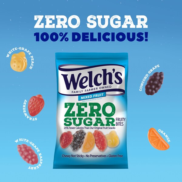 Welch's Zero Sugar Fruity Bites, Mixed Fruit, 3 oz