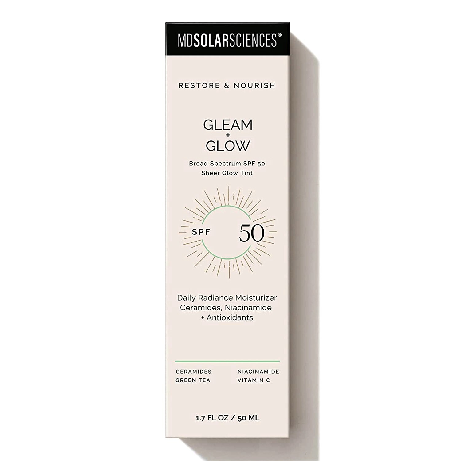 MDSolarSciences Gleam + Glow Illuminating Moisturizer SPF 50, 1.7 OZ