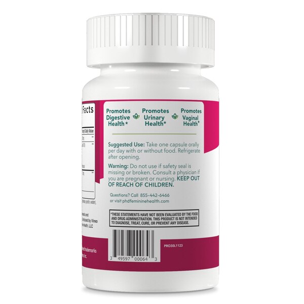 pH-D Women's Probiotic and Prebiotics with Cranberry, 30 CT