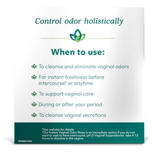PH-D Boric Acid Instant Vaginal Odor Rinse, 3 OZ, 2 CT