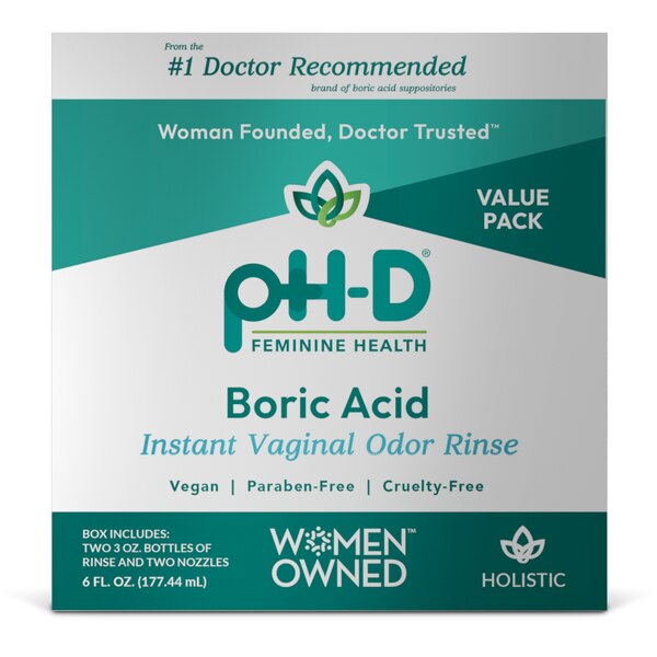 pH-D Boric Acid Instant Vaginal Odor Rinse, 3 OZ, 2 CT