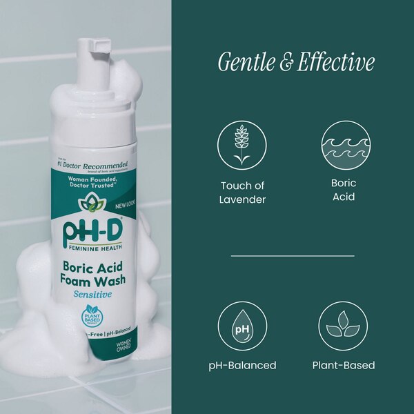 pH-D Boric Acid Sensitive Foam Wash, 6 OZ