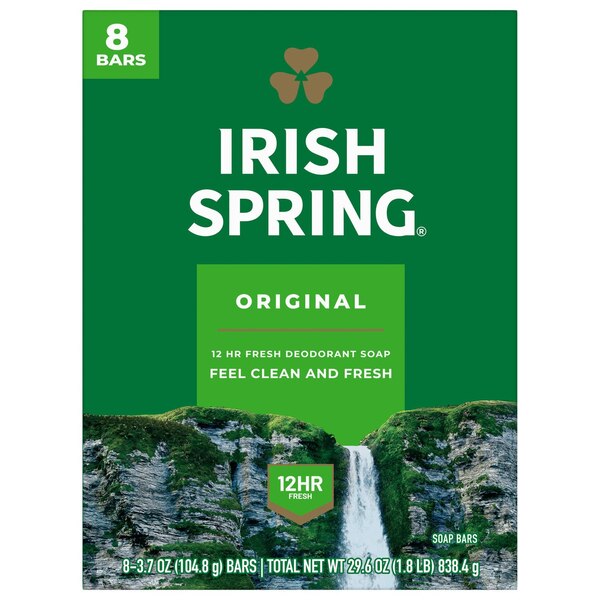 Irish Spring Bar Soap, Original, 8 CT