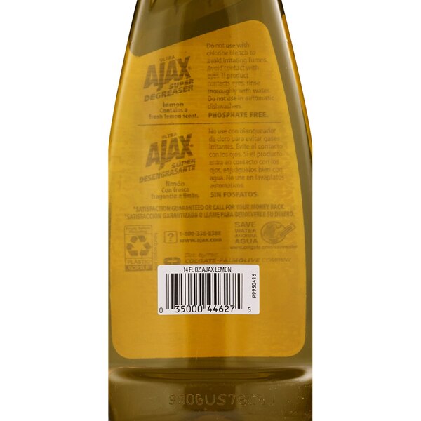 Ajax Ultra Super Degreaser Liquid Dish Soap, Lemon, 14 OZ
