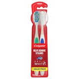 Colgate 360 Optic White Whitening Toothbrush, Medium, 2 CT, thumbnail image