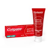 Colgate Optic White Stain Fighter Whitening Toothpaste, Fresh Mint Gel, 4.2 OZ, thumbnail image