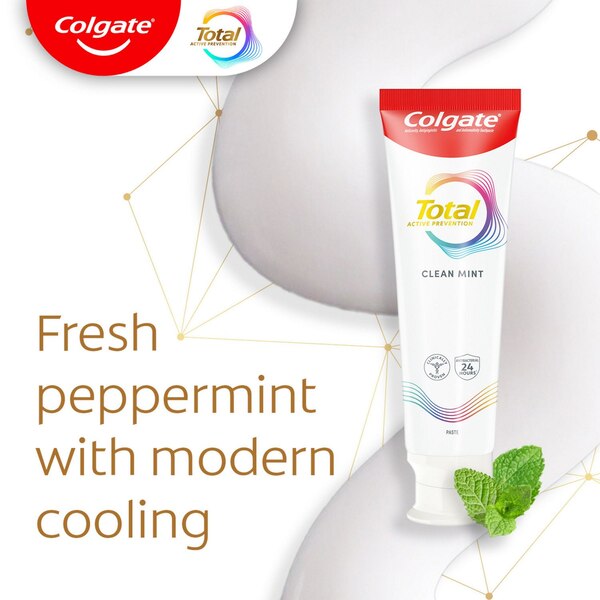 Colgate Total Active Prevention Toothpaste, Clean Mint, 3.3 OZ