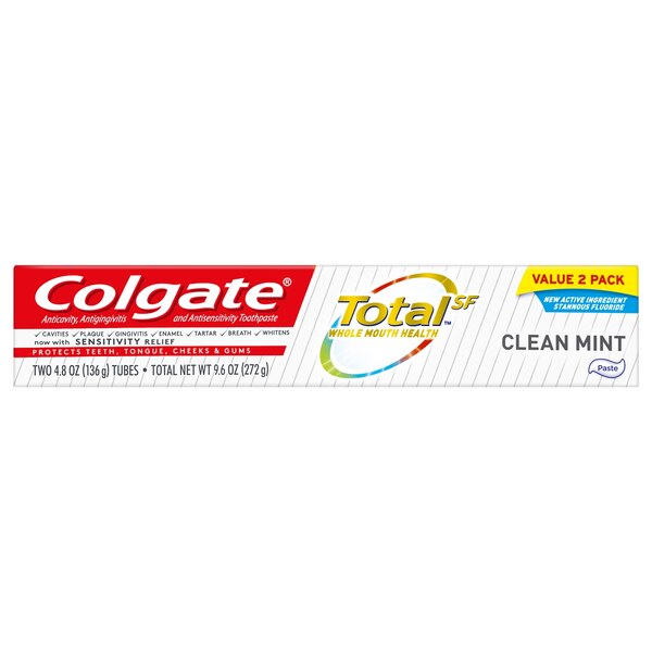 Colgate Total Active Prevention Toothpaste, Clean Mint, 5.1 OZ