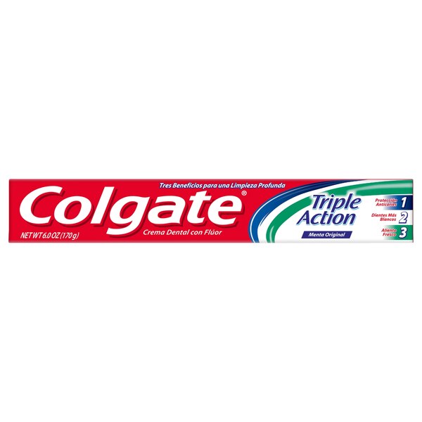 Colgate Triple Action Toothpaste, Original Mint, 6 OZ, 3 Pack