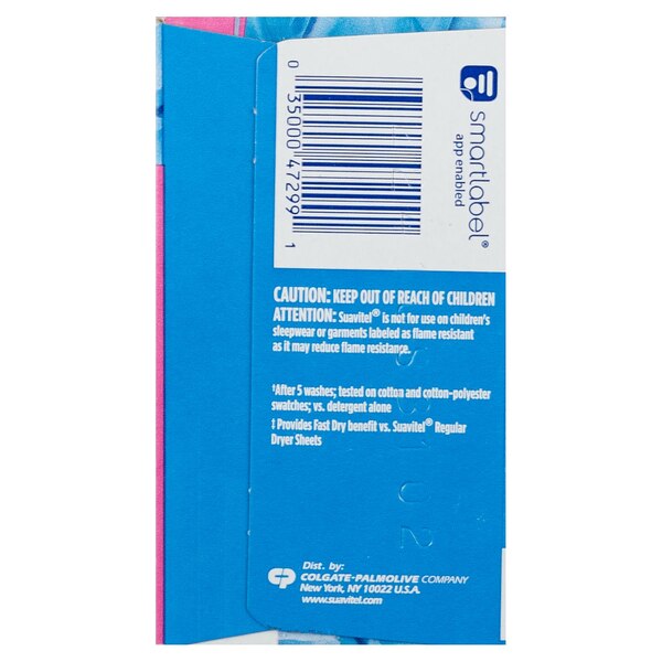 Suavitel Complete Fabric Conditioner Dryer Sheets, Field Flowers, 70 CT