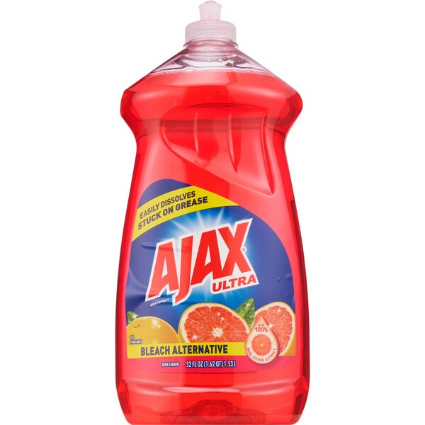 AJAX ULTRA Bleach Alternative Dishwashing Liquid Soap, Grapefruit, 52 OZ