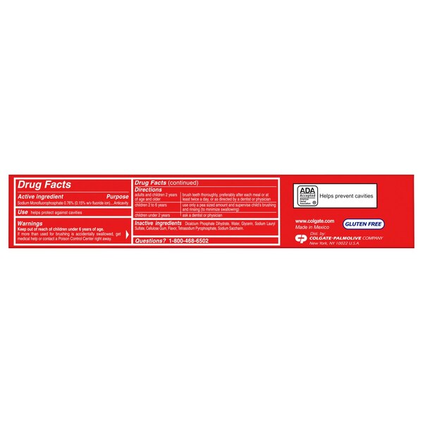 Colgate Cavity Protection Fluoride Toothpaste, Great Regular Flavor
