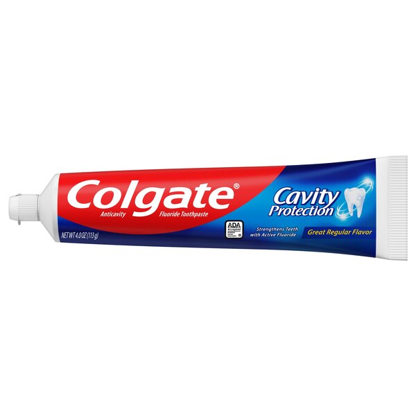 Colgate Cavity Protection Fluoride Toothpaste, Great Regular Flavor