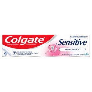 Colgate Sensitive Anticavity Whitening Toothpaste, Fresh Mint