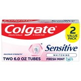Colgate Sensitive Anticavity Whitening Toothpaste, Fresh Mint, thumbnail image
