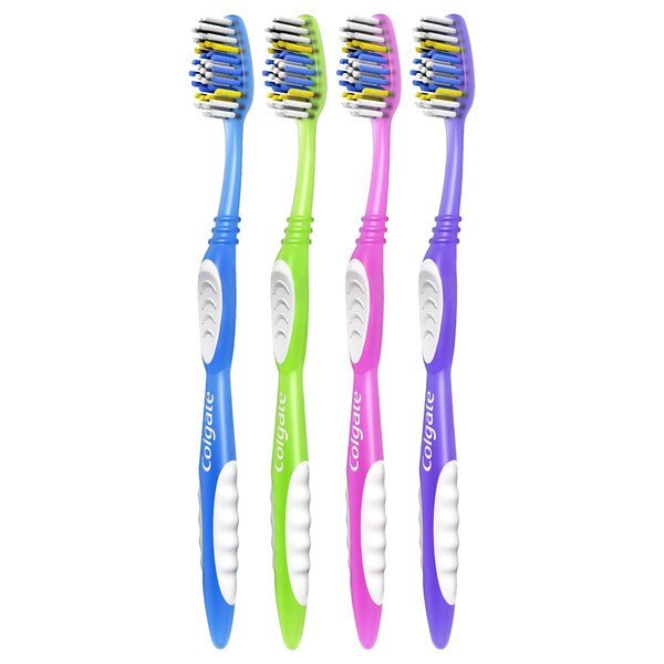 Colgate Extra Clean Toothbrush, Medium Bristle, 4 CT