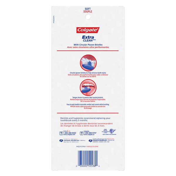 Colgate Extra Clean Full Head Toothbrush, Soft Bristle, 6 CT