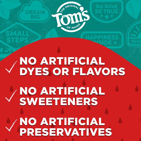 Tom's of Maine Kids Fluoride Free Toothpaste, Silly Strawberry, 5.1 OZ