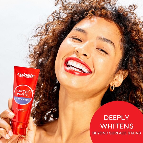 Colgate Optic White Advanced Teeth Whitening Toothpaste, Icy Fresh, 4.5 OZ