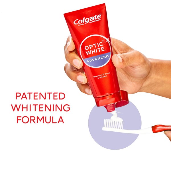 Colgate Optic White Advanced Teeth Whitening Toothpaste, Icy Fresh, 4.5 OZ