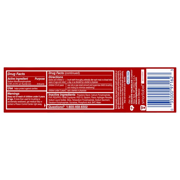 Colgate Optic White Advanced Teeth Whitening Toothpaste, Sparkling White, 3.2 OZ