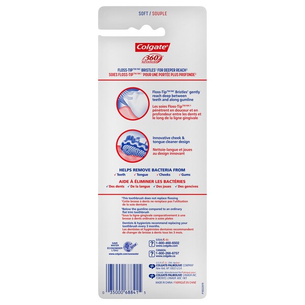 Colgate 360 Total Advanced Floss-Tip Toothbrush