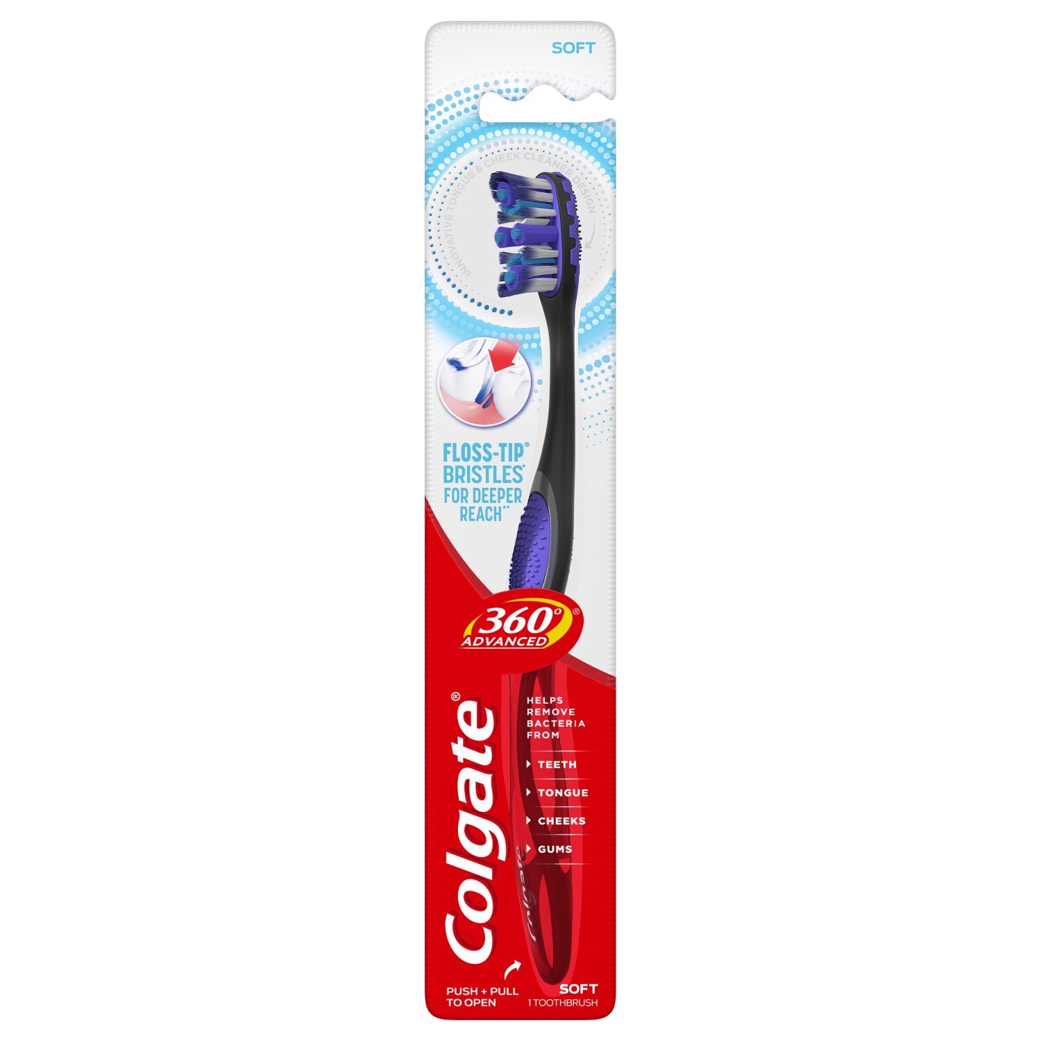Colgate 360 Total Advanced Floss-Tip - Cepillo dental