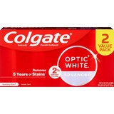 Colgate Optic White Advanced Teeth Whitening Toothpaste, Sparkling White, 4.5 OZ, 2 Pack, thumbnail image