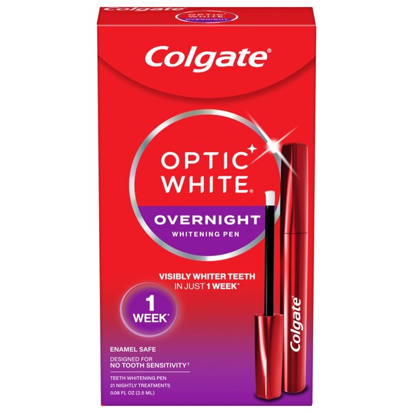 Colgate Optic White Overnight Teeth Whitening Pen, 35 Nightly Treatments