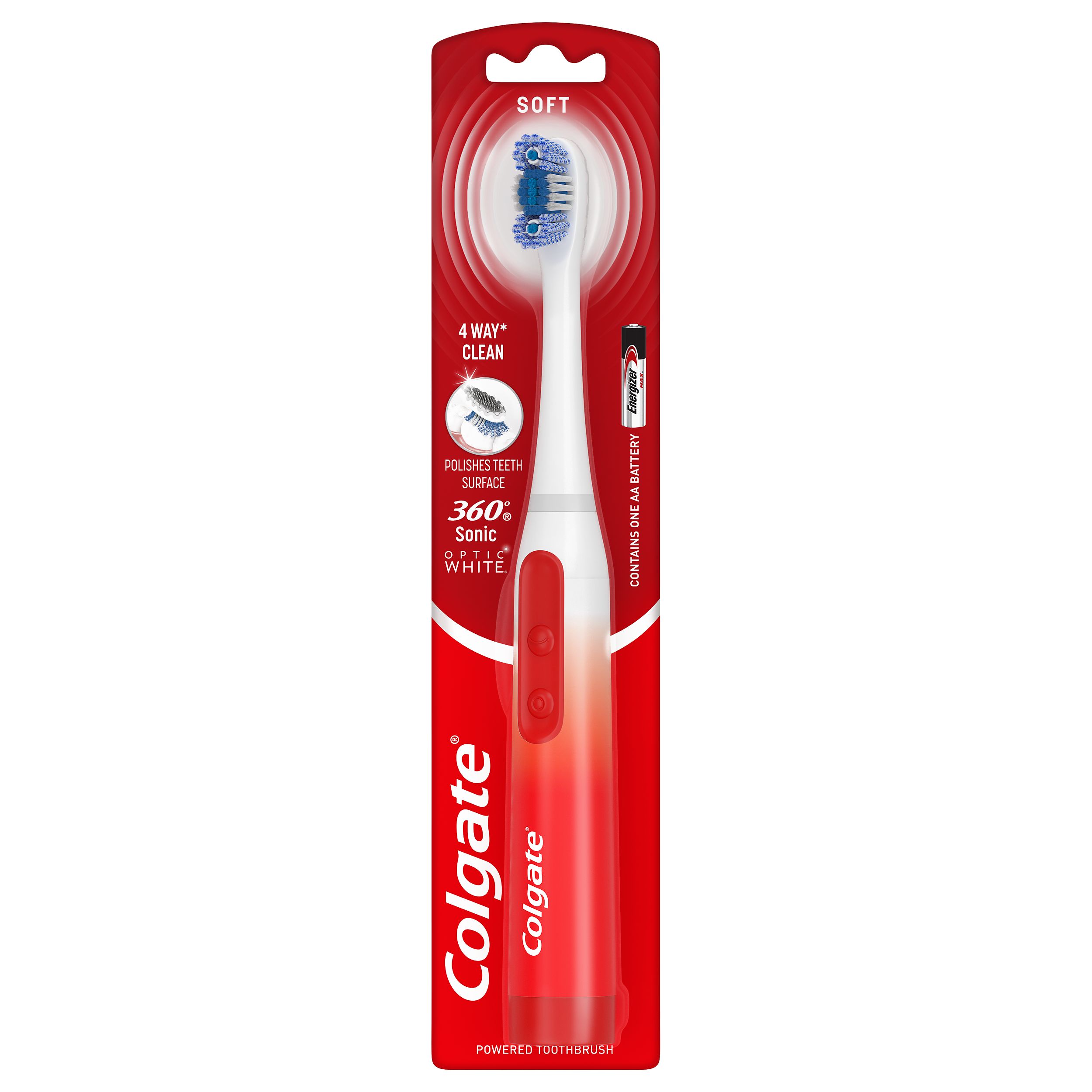 Colgate 360 Optic White Sonic Powered Battery Toothbrush